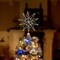 christmas Sparkly Metal 3-D Dimensional Hallow Wire Star Xmas Tree Top(Gold)